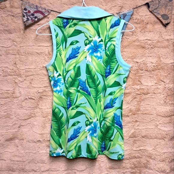 Tommy Bahama Floral Golf Tank NWT Size 6 - Picture 3 of 4